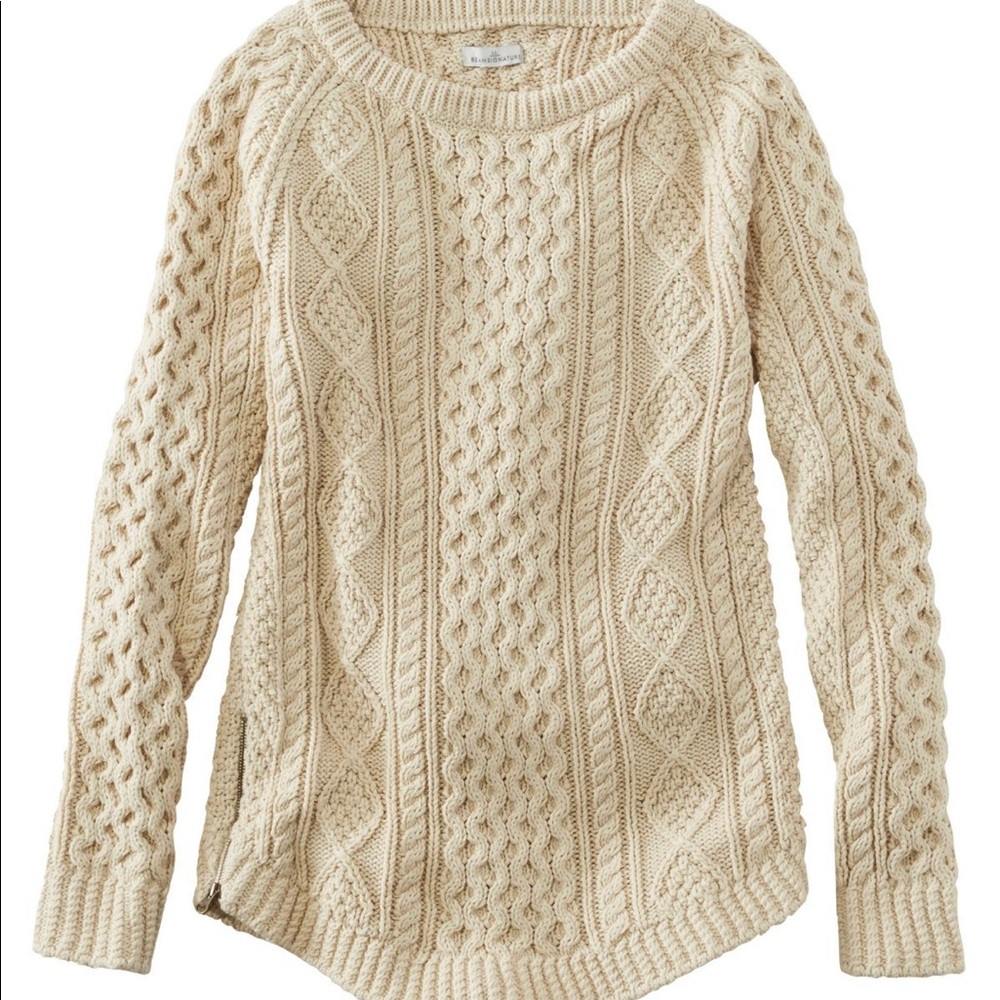LL Bean Women's Signature Cotton Fisherman Tunic Sweater